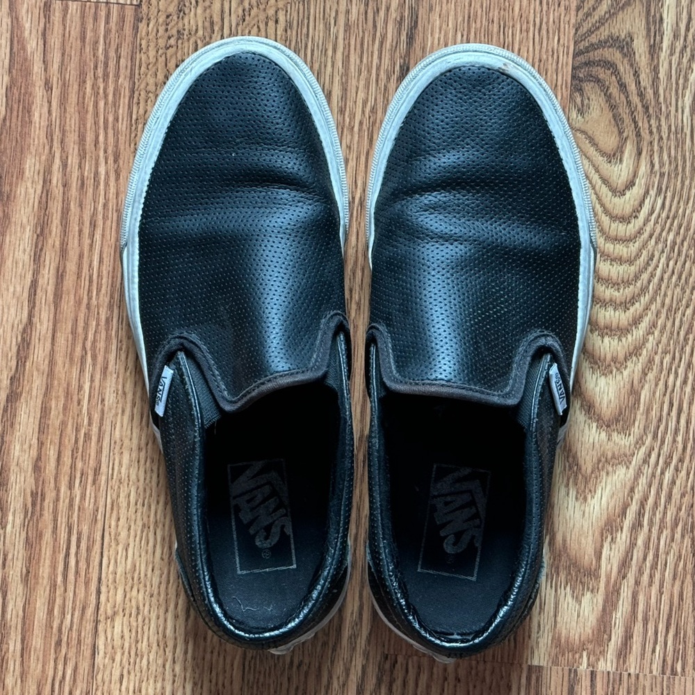 Women’s Vans Leather Perforated Slip-Ons